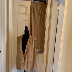 Tan Two-Piece Suit Set